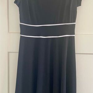 dressbarn Black Dress with White Trim